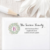 Noël Étiquette Monogram personnalisable (En situation)