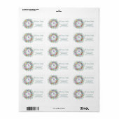 Noël Étiquette Monogram personnalisable (Feuille entière)