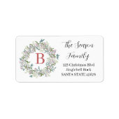 Noël Étiquette Monogram personnalisable (Devant)