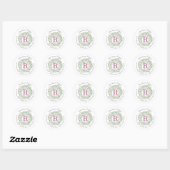 Noël Étiquette Monogram personnalisable (Feuille)