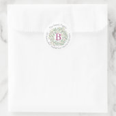 Noël Étiquette Monogram personnalisable (Sac)