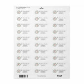 Noël Étiquette Monogram personnalisable (Feuille entière)