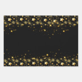 Noël étoile brillante WRAPPING PAPIER FEUILLES (Devant)