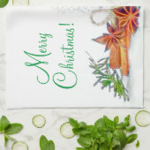 Noël Etoiles Serviette de cuisine (Plié)