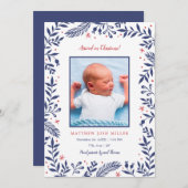 Noël Faire-part de naissance (Devant / Derrière)