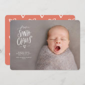 Noël Faire-part de naissance Père Noël bébé nouvea (Devant / Derrière)