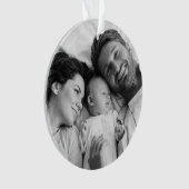 Noël familial | Photo Rouge orange moderne (devant)