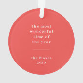 Noël familial | Photo Rouge orange moderne (dos)