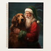 Noël festif du Père Noël de l'Irish Red Setter (Devant)