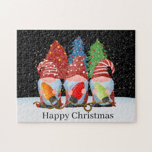 Noël festif gnomes jigsaw puzzle (Horizontal)