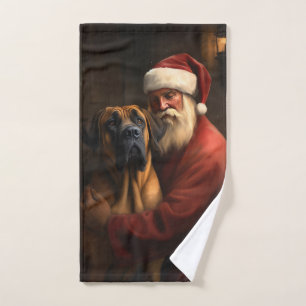 Noël festif Rhodesian Ridgeback Santa Claus