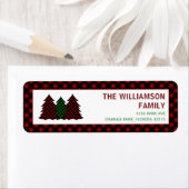 Noël Festive Retour Adresse Étiquettes (En situation)