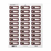 Noël Festive Retour Adresse Étiquettes (Feuille entière)