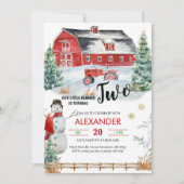 Noël Fête Anniversaire Invitation (Devant)