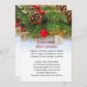 Noël Fête Bell Invitation de mariage (Devant / Derrière)