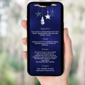 Noël fête bleu gnome nordique carte menu