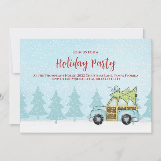 Noël Fête d'hiver Festival QR Code Carte (Devant)