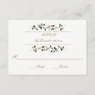 Noël Fête d'hiver Mariage RSVP Réponse