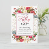 Noël Fête Dîner Invitation (Debout devant)