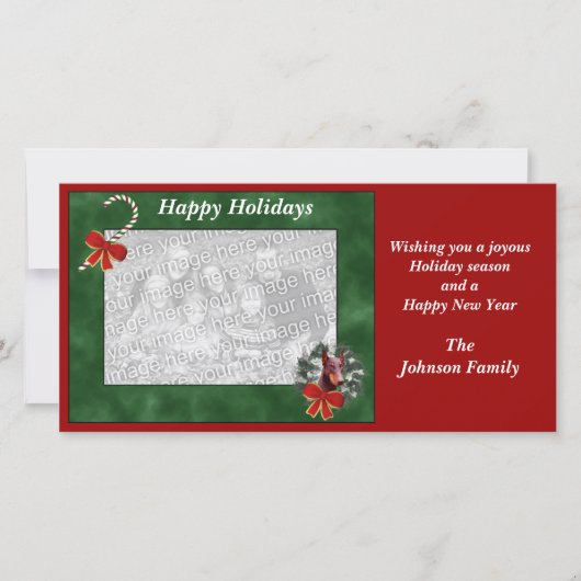 Noël Fête Doberman Carte photo de la couronne (Devant)