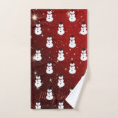 Noël Fête du Snowman Santa Hat (Serviette à main)