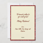 Noël Fête Elégante carte de couronne de Noël (Dos)