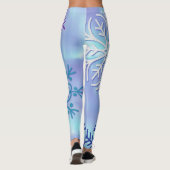 Noël Fête Flambeau de neige Hiver Art Leggings (Dos)