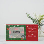 Noël Fête Greyhound Carte photo de la couronne (Debout devant)