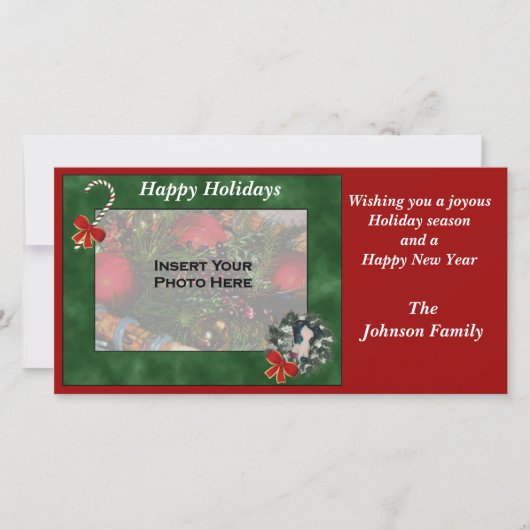 Noël Fête Greyhound Carte photo de la couronne (Devant)