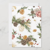 Noël fête hiver feuillage invitation (Dos)