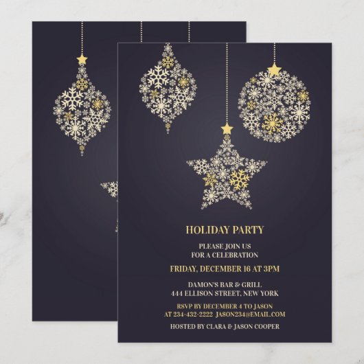 Noël Fête Invitation (Devant / Derrière)