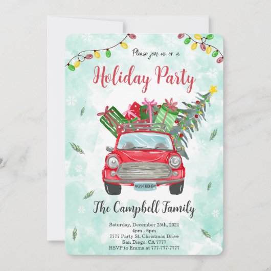 Noël Fête Invitation (Devant)