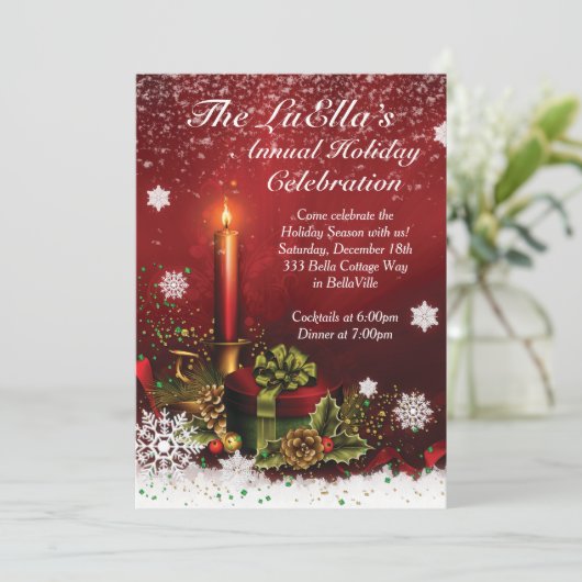 Noël Fête Invitation (Debout devant)