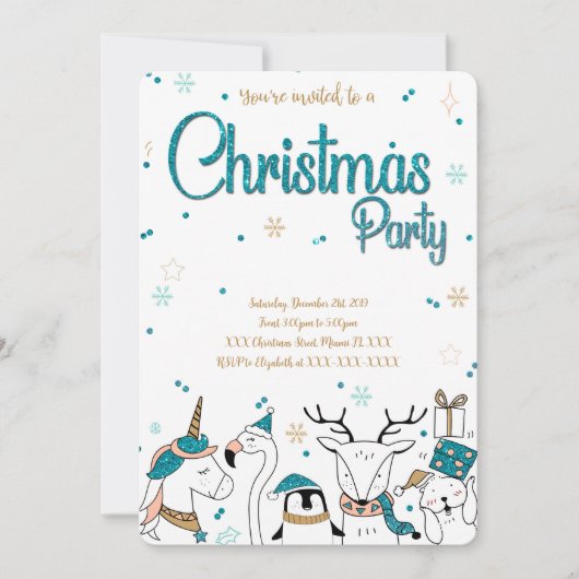 Noël Fête Invitation (Devant)