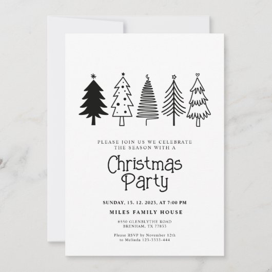 Noël Fête Invitation (Devant)