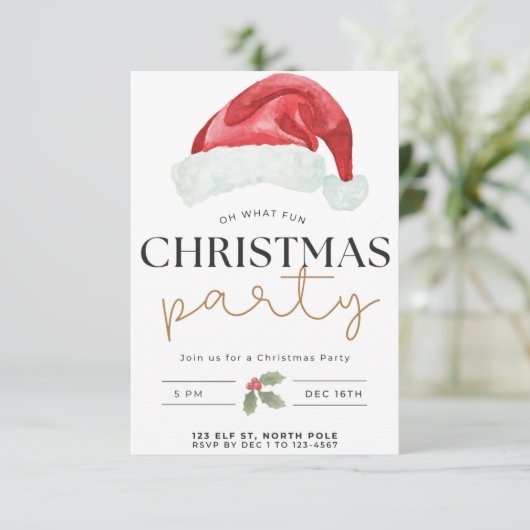 Noël Fête Invitation (Debout devant)