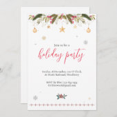 Noël Fête Invitation (Devant / Derrière)