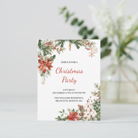 Noël Fête Invitation (Debout devant)