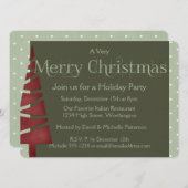 Noël Fête Invitation Arbre Conception 1 (Devant / Derrière)