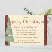 Noël Fête Invitation Arbre Conception 1 (Debout devant)