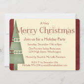 Noël Fête Invitation Arbre Conception 1 (Devant)