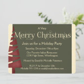 Noël Fête Invitation Arbre Design 3 (Debout devant)