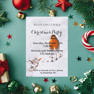 Noël fête invitation carte mignon rouge dans la ne