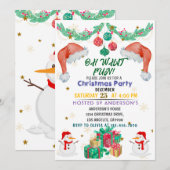 Noël Fête Invitation Enfants Vacances Santa Hat (Devant / Derrière)