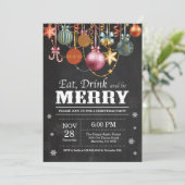 Noël Fête Invitation Manger Boire Joyeux (Debout devant)
