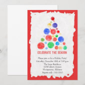 Noël Fête Invitation Noël Arbre de Noël (Devant / Derrière)