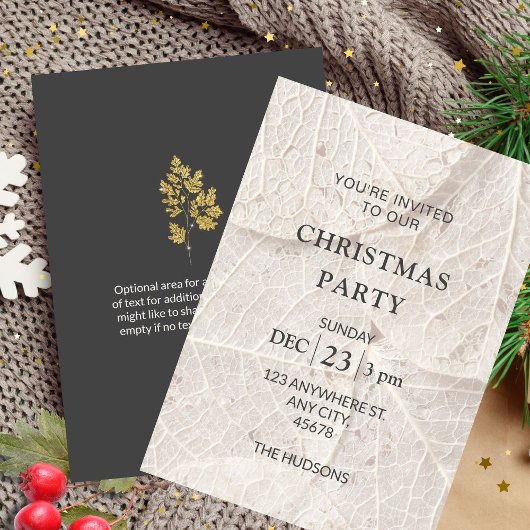 Noël Fête Invitation Noir & Blanc