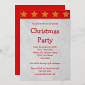 Noël Fête Invitation ou Faire-part (Devant / Derrière)