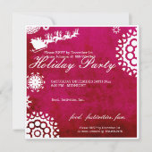 Noël Fête Invitation Père Noël & Reindee (Devant)