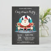 Noël Fête Invitation Santa Claus (Debout devant)